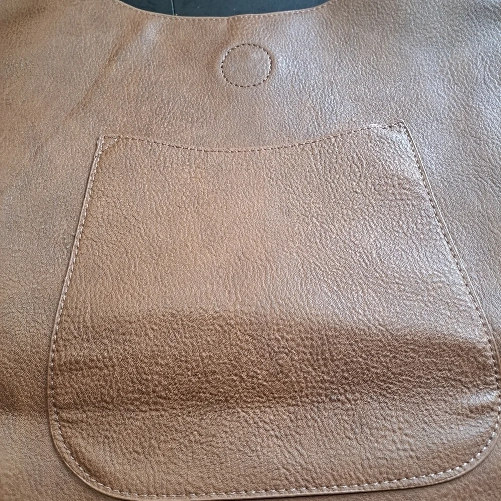 Pebbled Faux Leather Hobo Bag 15